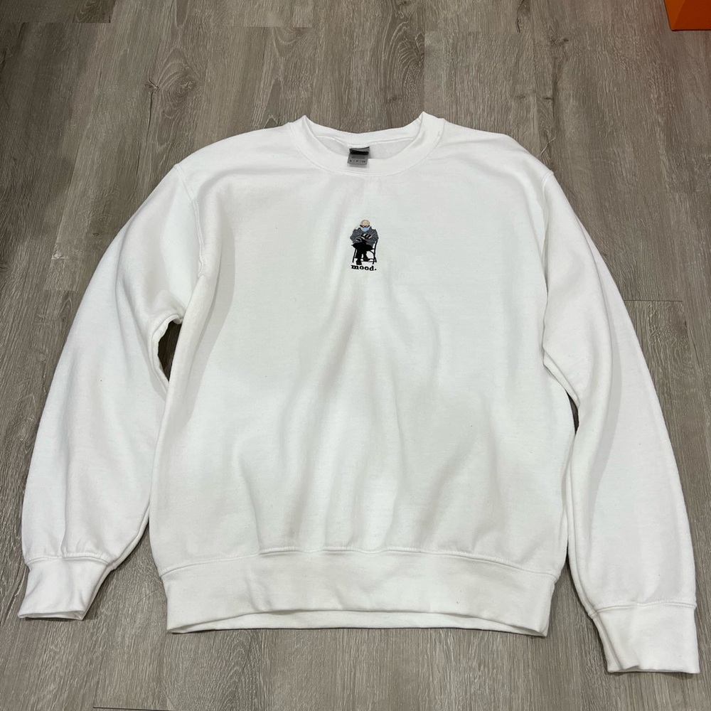Bernie Sanders Meme on Chair Crewneck Sweater